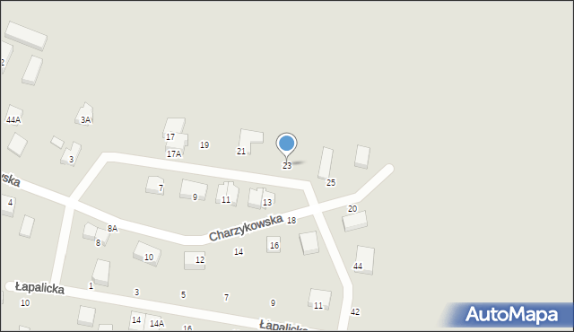 Gdańsk, Charzykowska, 23, mapa Gdańska
