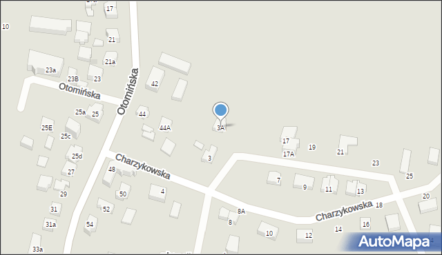 Gdańsk, Charzykowska, 3A, mapa Gdańska