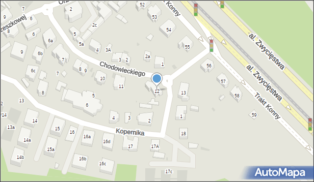 Gdańsk, Chodowieckiego Daniela, 12, mapa Gdańska