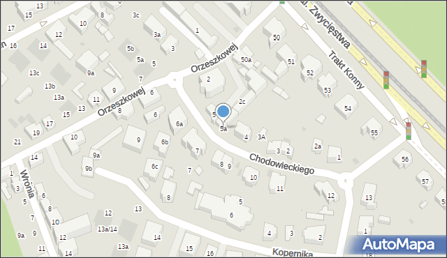 Gdańsk, Chodowieckiego Daniela, 5a, mapa Gdańska