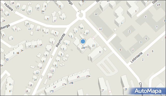 Gdańsk, Chrzanowskiego Bernarda, 10b, mapa Gdańska