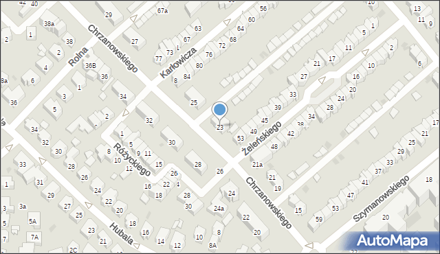 Gdańsk, Chrzanowskiego Bernarda, 23, mapa Gdańska