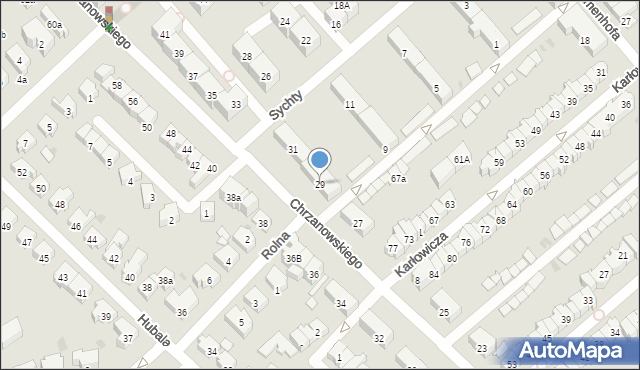 Gdańsk, Chrzanowskiego Bernarda, 29, mapa Gdańska