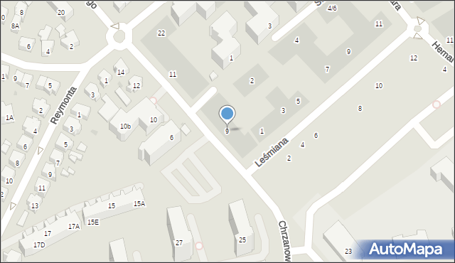 Gdańsk, Chrzanowskiego Bernarda, 9, mapa Gdańska