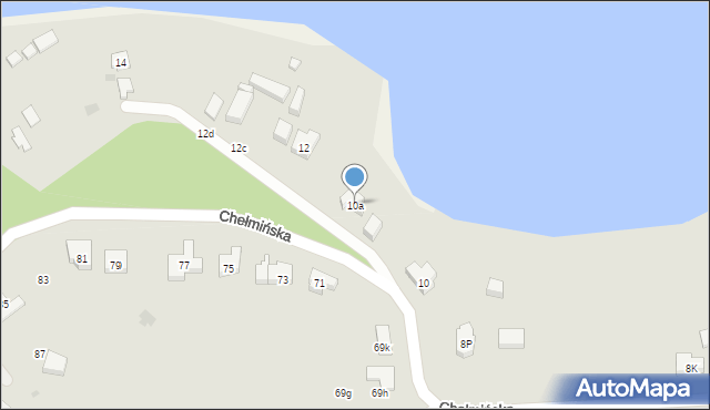 Gdańsk, Chełmińska, 10a, mapa Gdańska