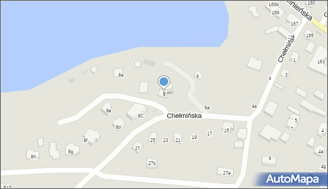 Gdańsk, Chełmińska, 8, mapa Gdańska