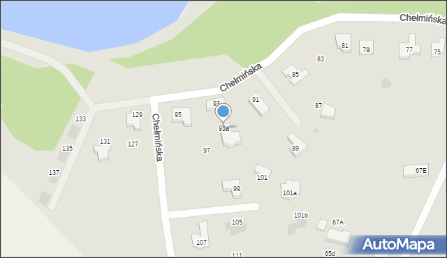 Gdańsk, Chełmińska, 93a, mapa Gdańska