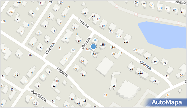 Gdańsk, Chirona, 16a, mapa Gdańska