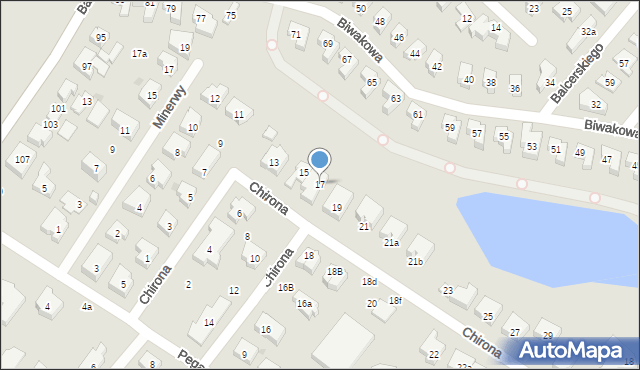 Gdańsk, Chirona, 17, mapa Gdańska