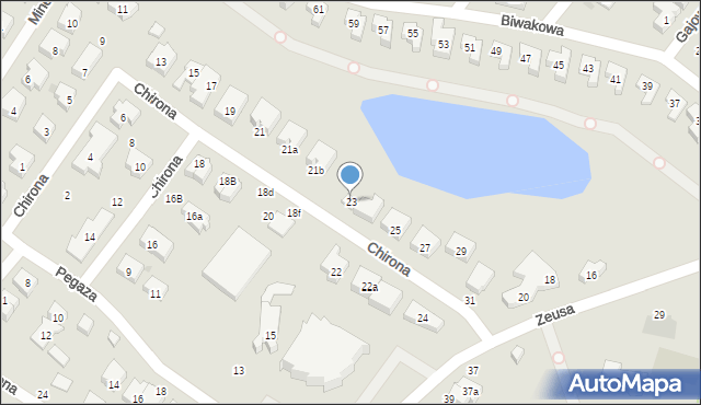 Gdańsk, Chirona, 23, mapa Gdańska