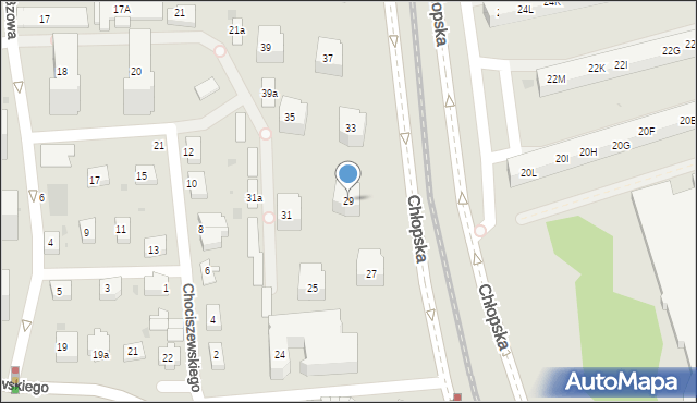 Gdańsk, Chłopska, 29, mapa Gdańska