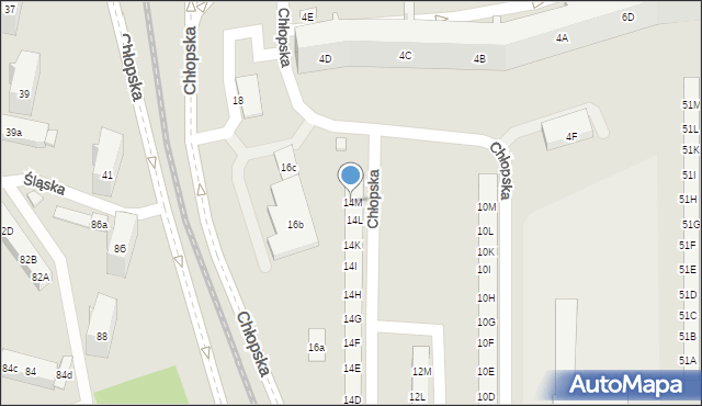 Gdańsk, Chłopska, 14M, mapa Gdańska