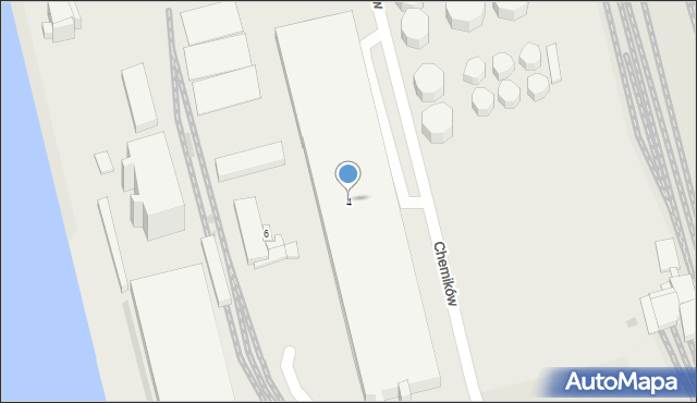 Gdańsk, Chemików, 4, mapa Gdańska