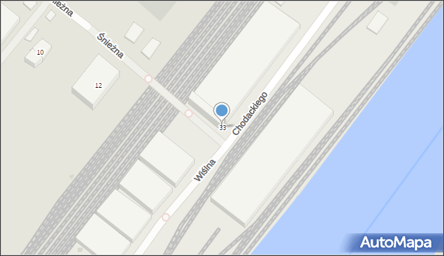 Gdańsk, Chodackiego Mariana, 33, mapa Gdańska