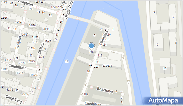 Gdańsk, Chmielna, 8, mapa Gdańska