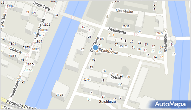 Gdańsk, Chmielna, 98, mapa Gdańska