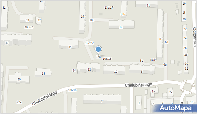 Gdańsk, Chałubińskiego Tytusa, 12b, mapa Gdańska