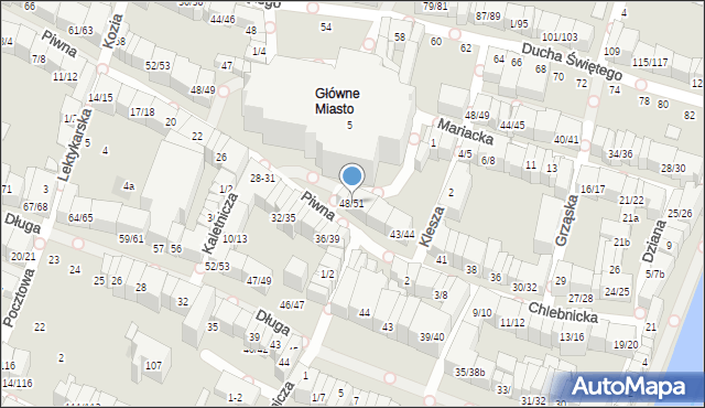 Gdańsk, Chlebnicka, 48/51, mapa Gdańska