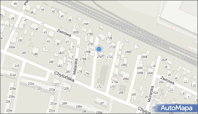 Gdynia, Chylońska, 174, mapa Gdyni