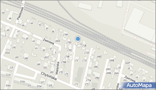 Gdynia, Chylońska, 174d, mapa Gdyni