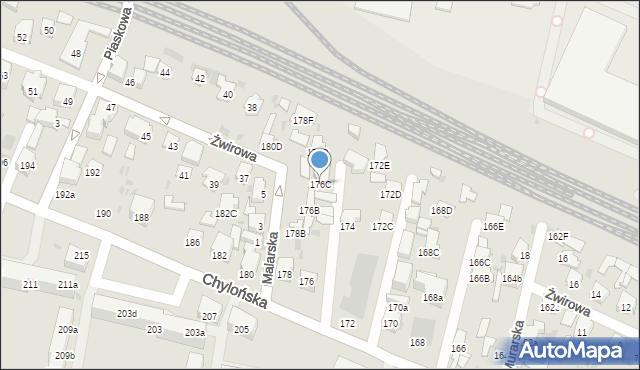 Gdynia, Chylońska, 176C, mapa Gdyni