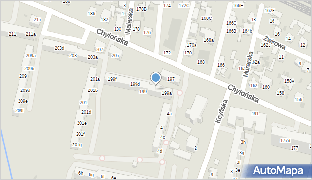 Gdynia, Chylońska, 199b, mapa Gdyni