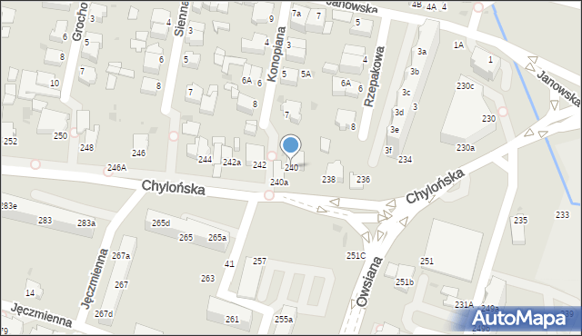 Gdynia, Chylońska, 240, mapa Gdyni
