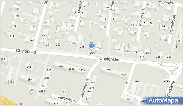 Gdynia, Chylońska, 246A, mapa Gdyni