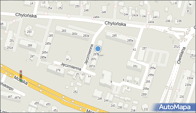 Gdynia, Chylońska, 267, mapa Gdyni