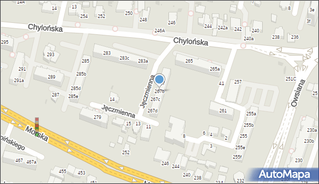 Gdynia, Chylońska, 267b, mapa Gdyni