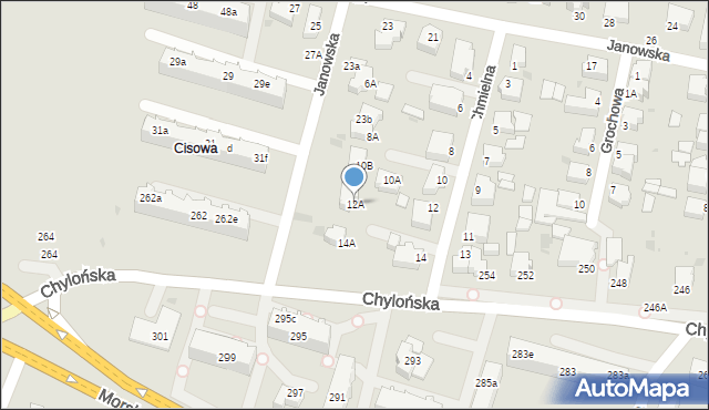 Gdynia, Chmielna, 12A, mapa Gdyni