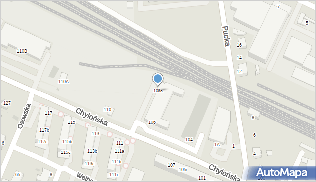 Gdynia, Chylońska, 106a, mapa Gdyni
