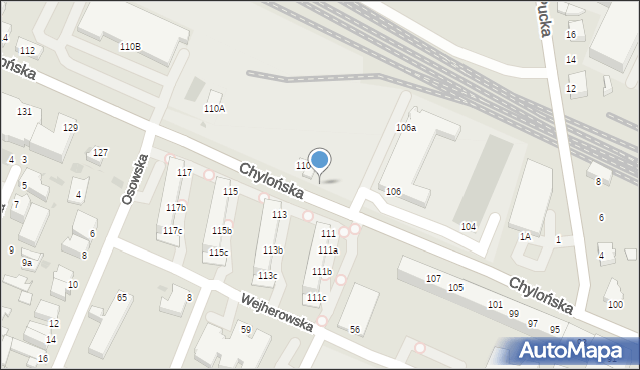 Gdynia, Chylońska, 108, mapa Gdyni