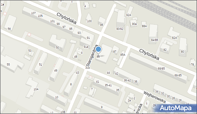 Gdynia, Chylońska, 89, mapa Gdyni