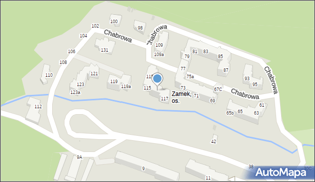 Gdynia, Chabrowa, 117B, mapa Gdyni