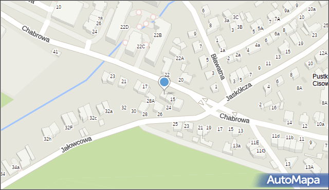 Gdynia, Chabrowa, 15A, mapa Gdyni