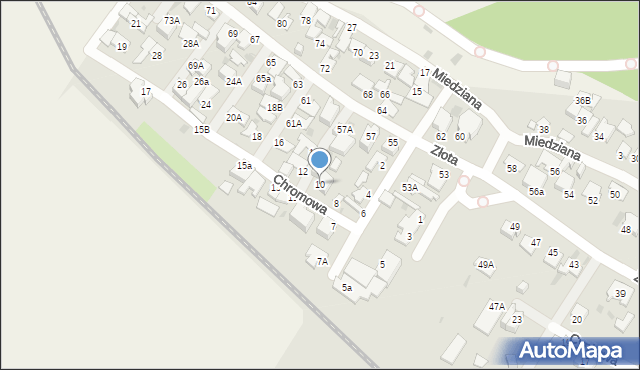 Gdynia, Chromowa, 10, mapa Gdyni