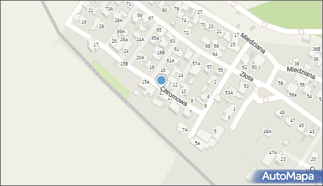 Gdynia, Chromowa, 13, mapa Gdyni