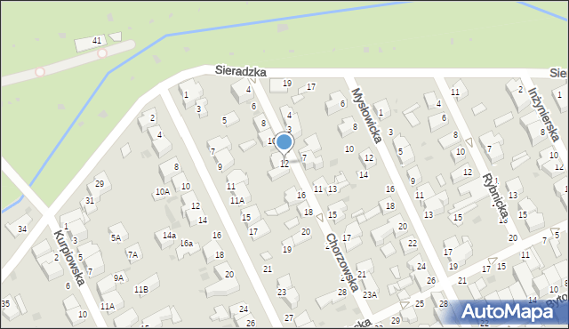 Gdynia, Chorzowska, 12, mapa Gdyni