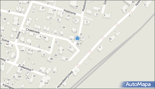 Gdynia, Chlebowa, 19, mapa Gdyni