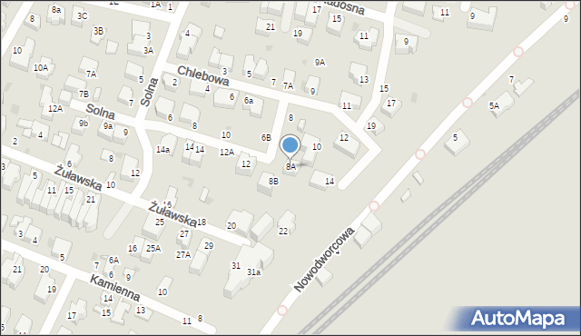 Gdynia, Chlebowa, 8A, mapa Gdyni