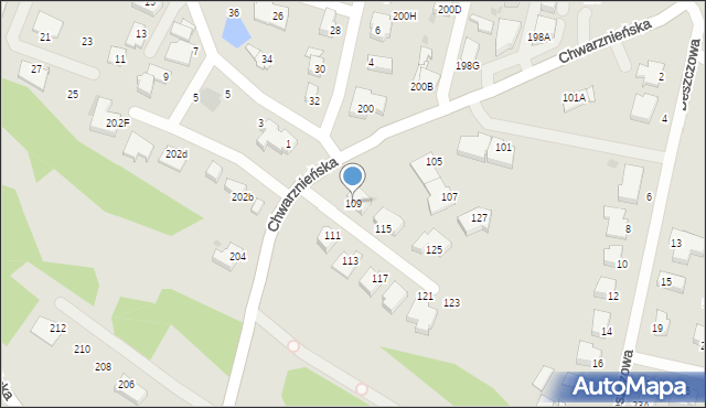 Gdynia, Chwarznieńska, 109, mapa Gdyni