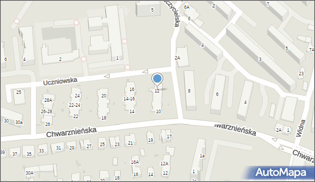 Gdynia, Chwarznieńska, 12, mapa Gdyni