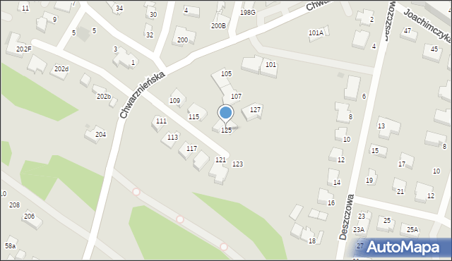 Gdynia, Chwarznieńska, 125, mapa Gdyni