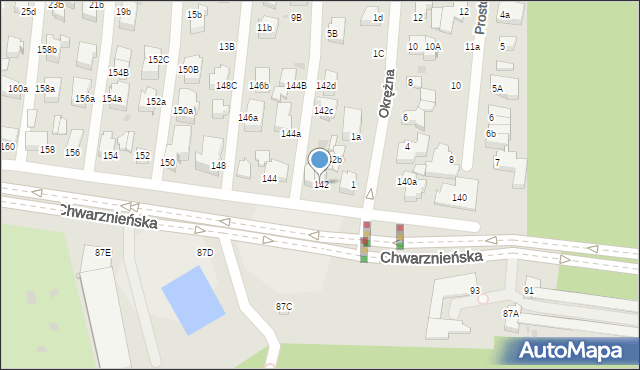 Gdynia, Chwarznieńska, 142, mapa Gdyni