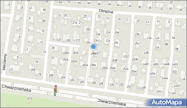 Gdynia, Chwarznieńska, 158b, mapa Gdyni