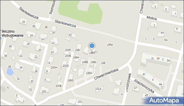 Gdynia, Chwarznieńska, 198C, mapa Gdyni