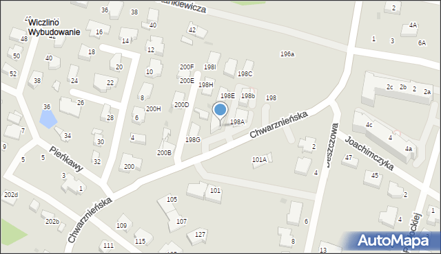 Gdynia, Chwarznieńska, 198F, mapa Gdyni