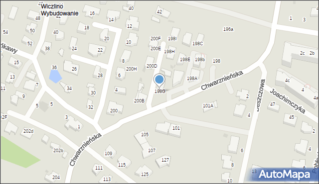 Gdynia, Chwarznieńska, 198G, mapa Gdyni