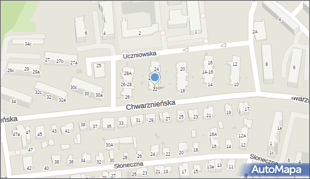 Gdynia, Chwarznieńska, 22, mapa Gdyni